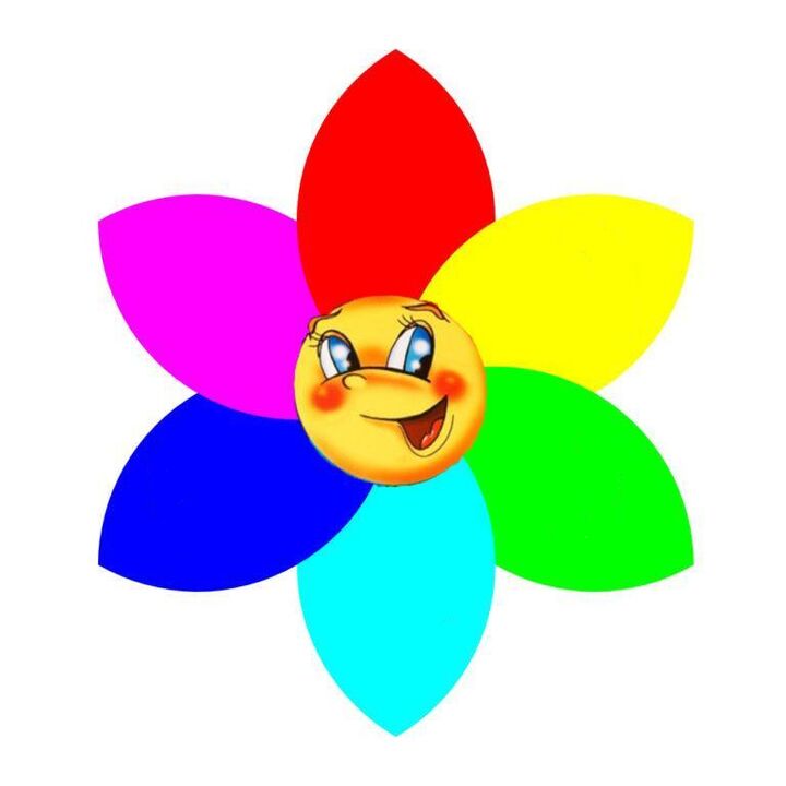 Blomst lavet af farvet papir med seks kronblade, som hver symboliserer en mono-diæt